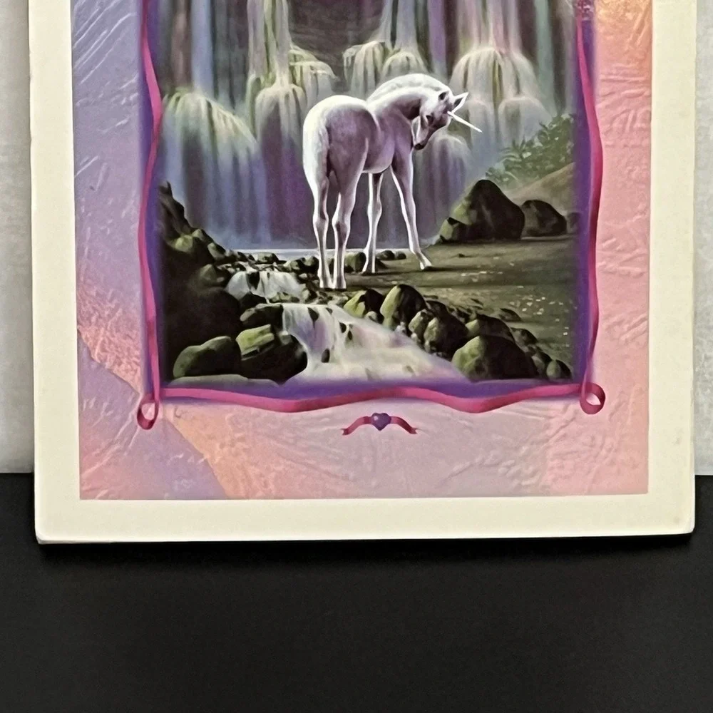 Vintage 1996 Stuart Hall Mystic Places Unicorn Waterfall Flip Spiral Notebook